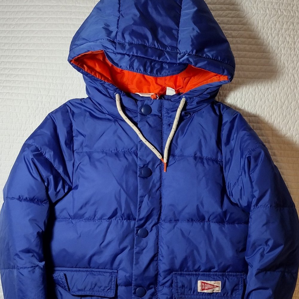 COUNTRY ROAD Boys 5 Heavy Weight Hood Blue Winter Puffer Jacket Zip Push Button